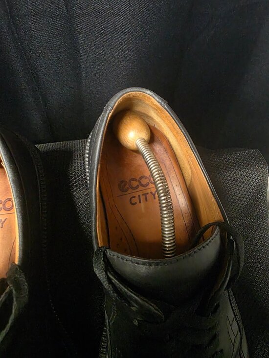 Ecco City Black Leather Oxford Dress / Casual shoes SZ mens 12/13 Europe 46 main image 5